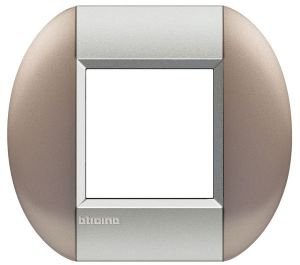 LNB4802TB LivingLight Рамка овальная, 1 пост, цвет Бронзовый Bticino