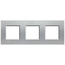 Рамка Bticino LivingLight Квадрат Алюминий 2+2+2 модуля LNA4802M3TE