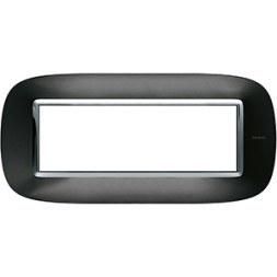 Рамка Bticino Axolute Овал Темный металлик 6 модулей HB4806XS