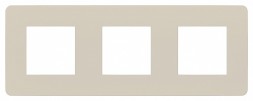 Рамка Schneider Electric Unica Studio Color Шампань / белый 3 поста NU280624