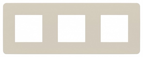 Рамка Schneider Electric Unica Studio Color Шампань / белый 3 поста NU280624