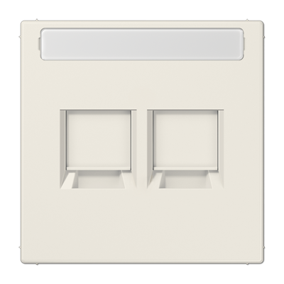 Крышка Jung LS серия Слоновая кость с полем для надписи для модульных гнёзд AMP NETCONNECT LS1969-25NAWE