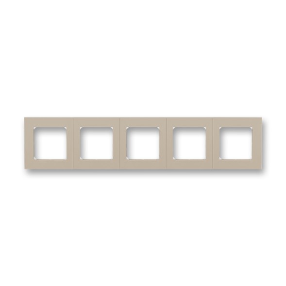 Рамка ABB Levit Кофе макиато / Белый 5 постов 2CHH015050A6018 3901H-A05050 18W