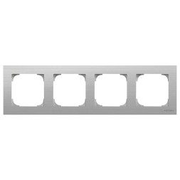 Рамка ABB Sky Нержавеющая сталь 4 поста 2CLA857400A1401 8574 AI