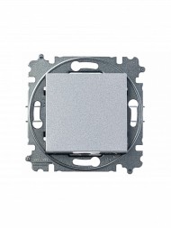 Переключатель ABB Levit серебро / дымчатый чёрный одноклавишный 2CHH590645A6070 3559H-A06445 70W