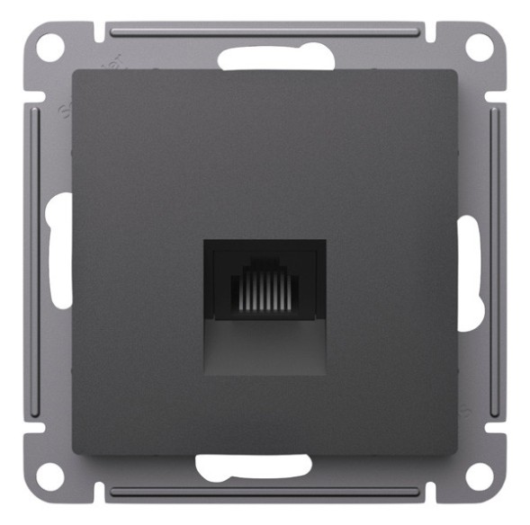 РОЗЕТКА компьютерная RJ45, кат. 5е, механизм, БАЗАЛЬТ Schneider Electric Art Gallery GAL001483