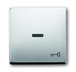 Клавиша ABB Pure Steel сталь для 1-клавишного выключателя/переключателя/кнопки с прозрачной линзой и символом &quot;КЛЮЧ&quot; 2CKA001751A2960 1789 TR-866