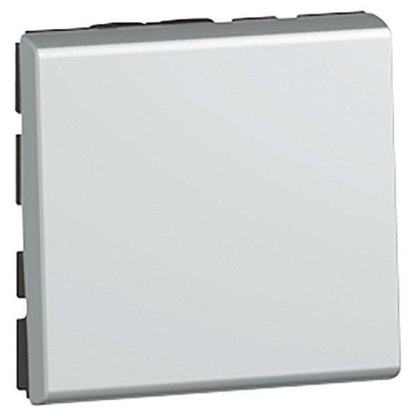Переключатель Legrand Mosaic алюминий 10AХ 2 модуля 079211