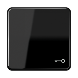 Клавиша Jung CD серия Черная 1-я с символом &quot;КЛЮЧ&quot; CD590TSW