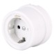 Розетка с заземлением белый ретро Werkel W5671001