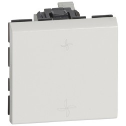 Переключатель Legrand Mosaic 10AХ для вентилятора, антибактериальный 077027
