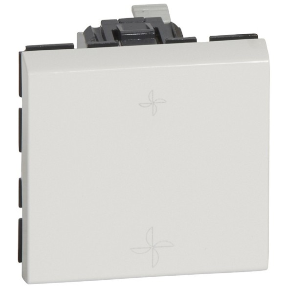 Переключатель Legrand Mosaic 10AХ для вентилятора, антибактериальный 077027
