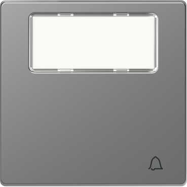 Клавиша Merten D-Life нержавеющая сталь 1-ная, полем для надписи, звонок MTN3365-6036