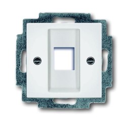 Плата центральная (накладка) ABB Basic 55 альпийский белый для коммуникационных розеток 0210 0211 и 0219 без лапок 2CKA001753A0213 2561-94-507