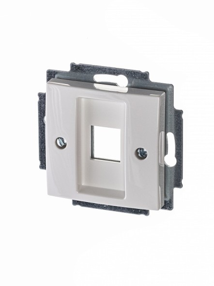 Плата центральная (накладка) ABB Basic 55 альпийский белый для коммуникационных розеток 0210 0211 и 0219 без лапок 2CKA001753A0213 2561-94-507