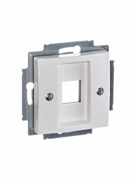 Плата центральная (накладка) ABB Basic 55 альпийский белый для коммуникационных розеток 0210 0211 и 0219 без лапок 2CKA001753A0213 2561-94-507