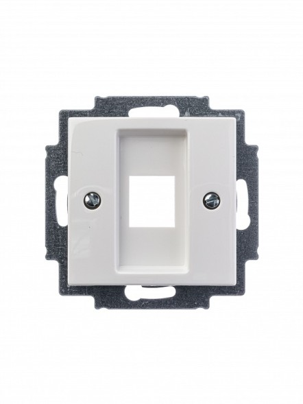 Плата центральная (накладка) ABB Basic 55 альпийский белый для коммуникационных розеток 0210 0211 и 0219 без лапок 2CKA001753A0213 2561-94-507