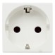 Розетка ABB Zenit альпийский белый SCHUKO с заземлением со шторками 16А / 250В 2CLA228800N1101 N2288 BL