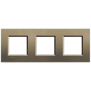 Рамка Bticino LivingLight Квадрат Коричневый шелк 2+2+2 модуля LNA4802M3SQ