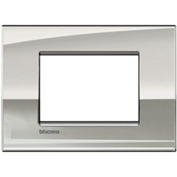 Рамка Bticino LivingLight Air Палладий 3 модуля LNC4803PL