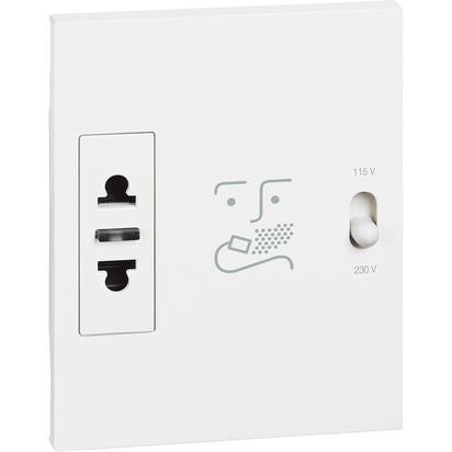 Розетка для бритвы Bticino Living Now белый 230V KW4177