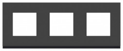 Рамка Schneider Electric Unica Pure Черное стекло / антрацит 3 поста NU600686
