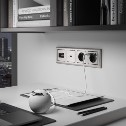 W1196002/ Накладка для розетки HDMI (глянцевый никель) W1196002