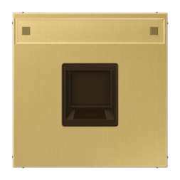 Плата Jung LS серия классик латунь (фиксация защёлкиванием) с полем для надписи для модульных гнёздUMA-CAT6A ME1969-1NAWEC