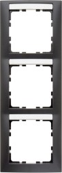 Рамка Berker S.1 Антрацит матовый 3 поста вертикальная 10139969