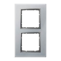 Рамка Berker B.7 Алюминий стекло 2 поста вертикальная 10126414