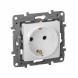 Розетка Legrand Etika белый 2К+З - немецкий стандарт - 16 А - 250 В~ 672221