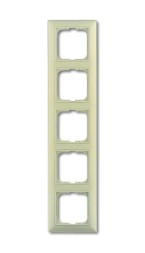 Рамка ABB с декоративной накладкой Basic 55 Слоновая кость 5 постов 2CKA001725A1488 2515-92-507