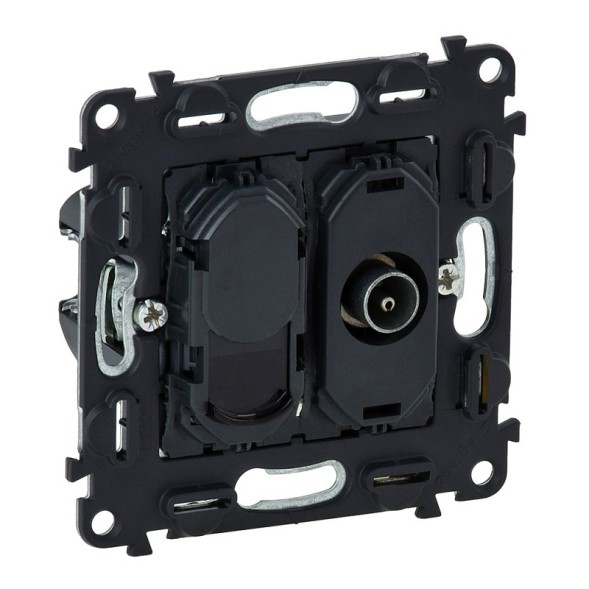 Розетка TV Legrand Valena IN&#039;MATIC &quot;звезда&quot;/RJ45 Кат. 6 UTP 753055