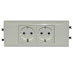 Розетка Legrand Mosaic DLP65 немецкий стандарт 2X2к+З 077432
