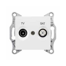 TV\SAT розетка Schneider Electric Sedna белый проходная SDN3401221