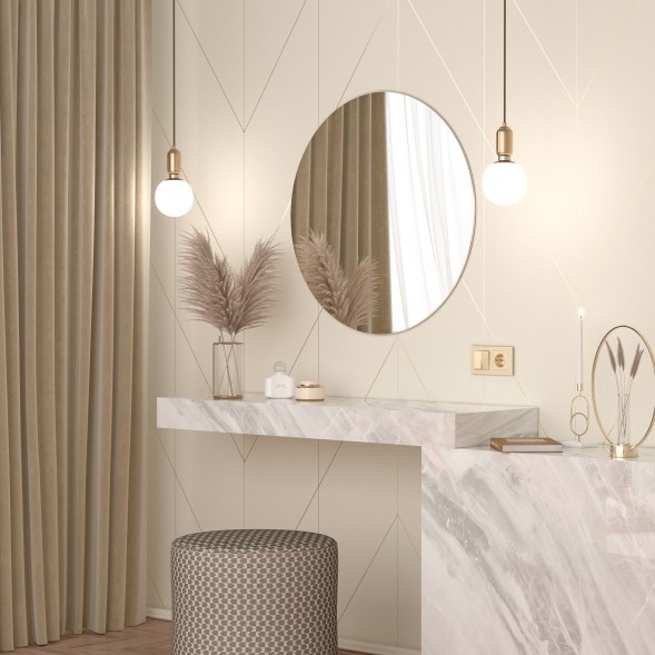 Выключатель двухклавишный проходной (шампань) Werkel W1122011