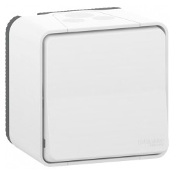 Одноклавишный переключатель Schneider Electric IP55 накладной монтаж Mureva Styl Белый MUR39021