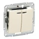 Выключатель Schneider Electric Sedna бежевый двухклавишный cx.5 с подсветкой SDN0300347
