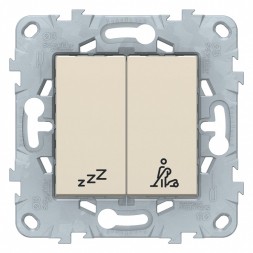 Выключатель Schneider Electric Unica Studio Бежевый кнопочный не беспокоить - убрать номер NU521744