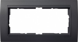 Рамка Gira Event Черный без перегородки 2 поста 100208
