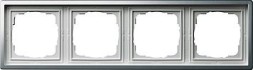 Рамка Gira F100 Платина 4 поста 0214114