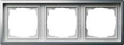 Рамка Gira F100 Платина 3 поста 0213114