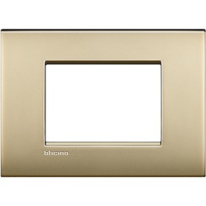 Рамка Bticino LivingLight Air Золото матовое 3 модуля LNC4803OF