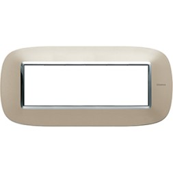 Рамка Bticino Axolute Овал Светлый титан 6 модулей HB4806TC