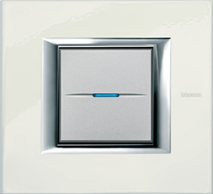 Рамка Bticino Axolute Квадрат Фарфор 2-модульная HA4802BG