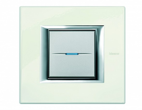 Рамка Bticino Axolute Квадрат Фарфор 2-модульная HA4802BG