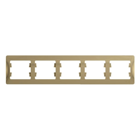 Рамка Schneider Electric Glossa Титан 5 постов горизонтальная GSL000405