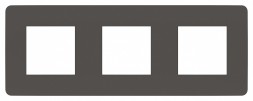 Рамка Schneider Electric Unica Studio Color Дымчато-серый / Белый 3 поста NU280621