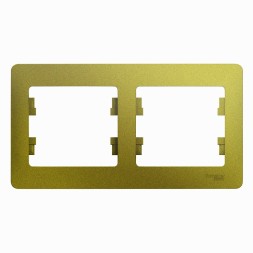 Рамка Schneider Electric Glossa Фисташковый 2 поста горизонтальная GSL001002