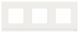 Рамка Schneider Electric Unica Pure Белое стекло 3 поста NU600685